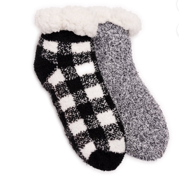 MUK LUKS Women's Ankle Height Cabin Socks 2 pair pack - Picture 1 of 3